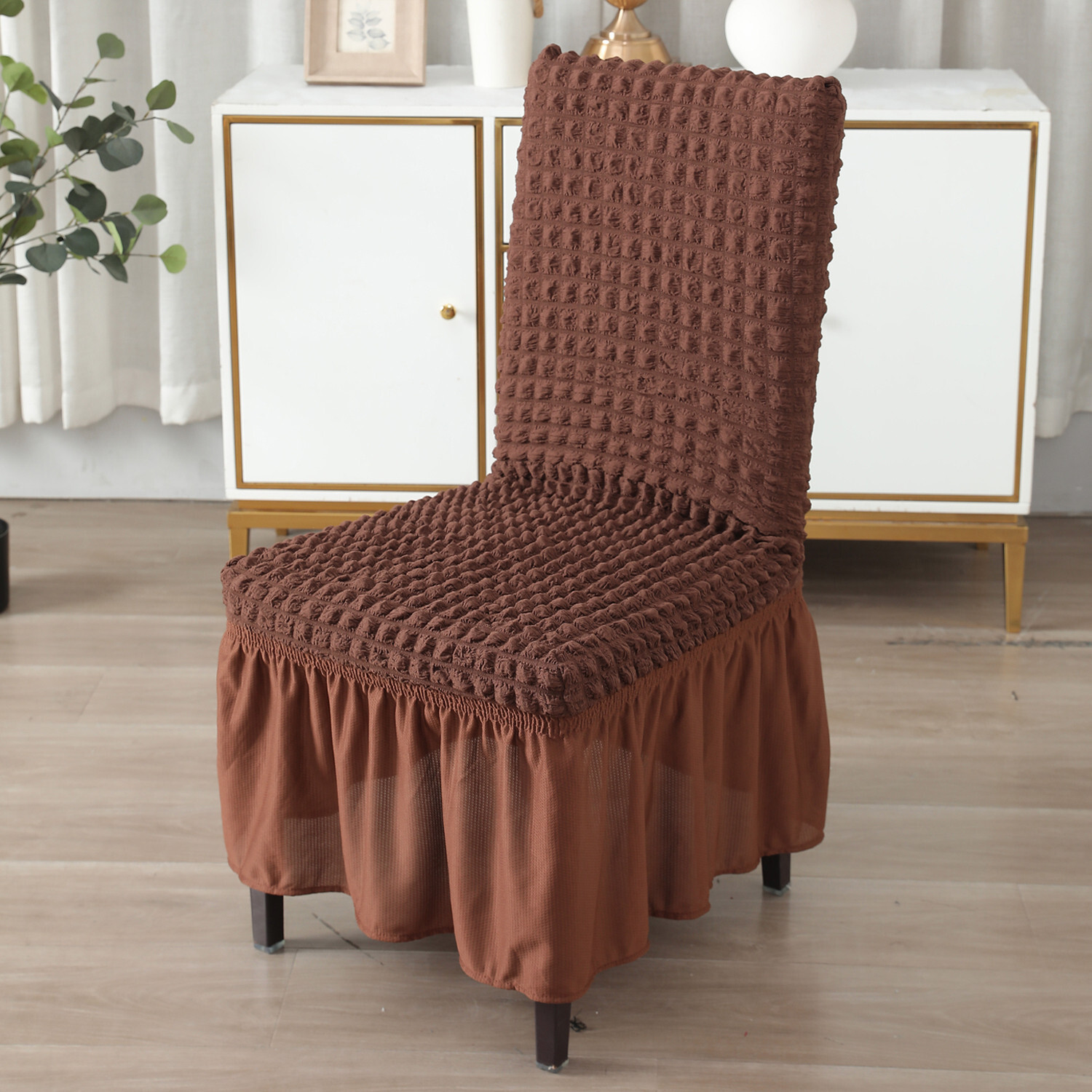 Image of HOKiPO Polyester 2 Seater Chair Plain Cover
