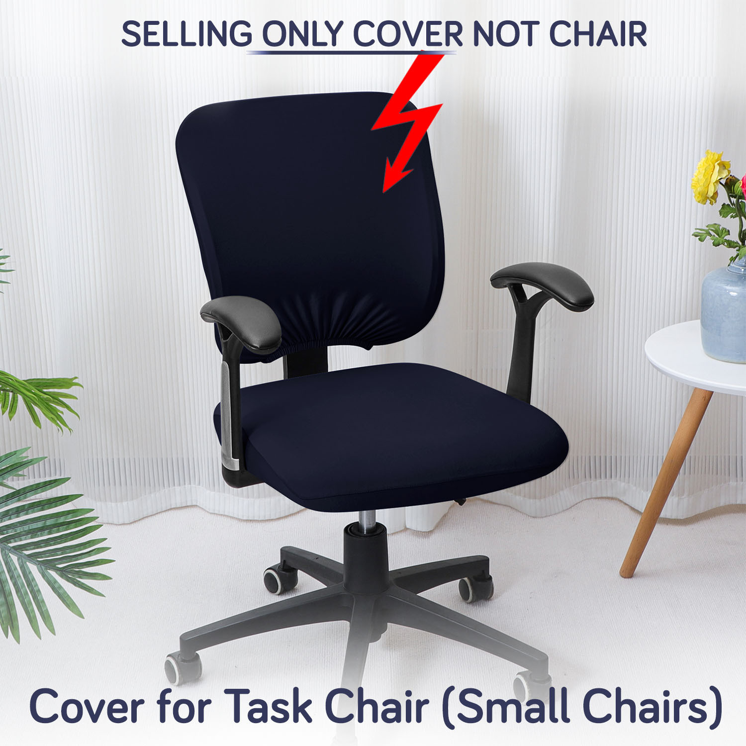 Image of HOKiPO Polyester 1 Seater Chair Plain Cover