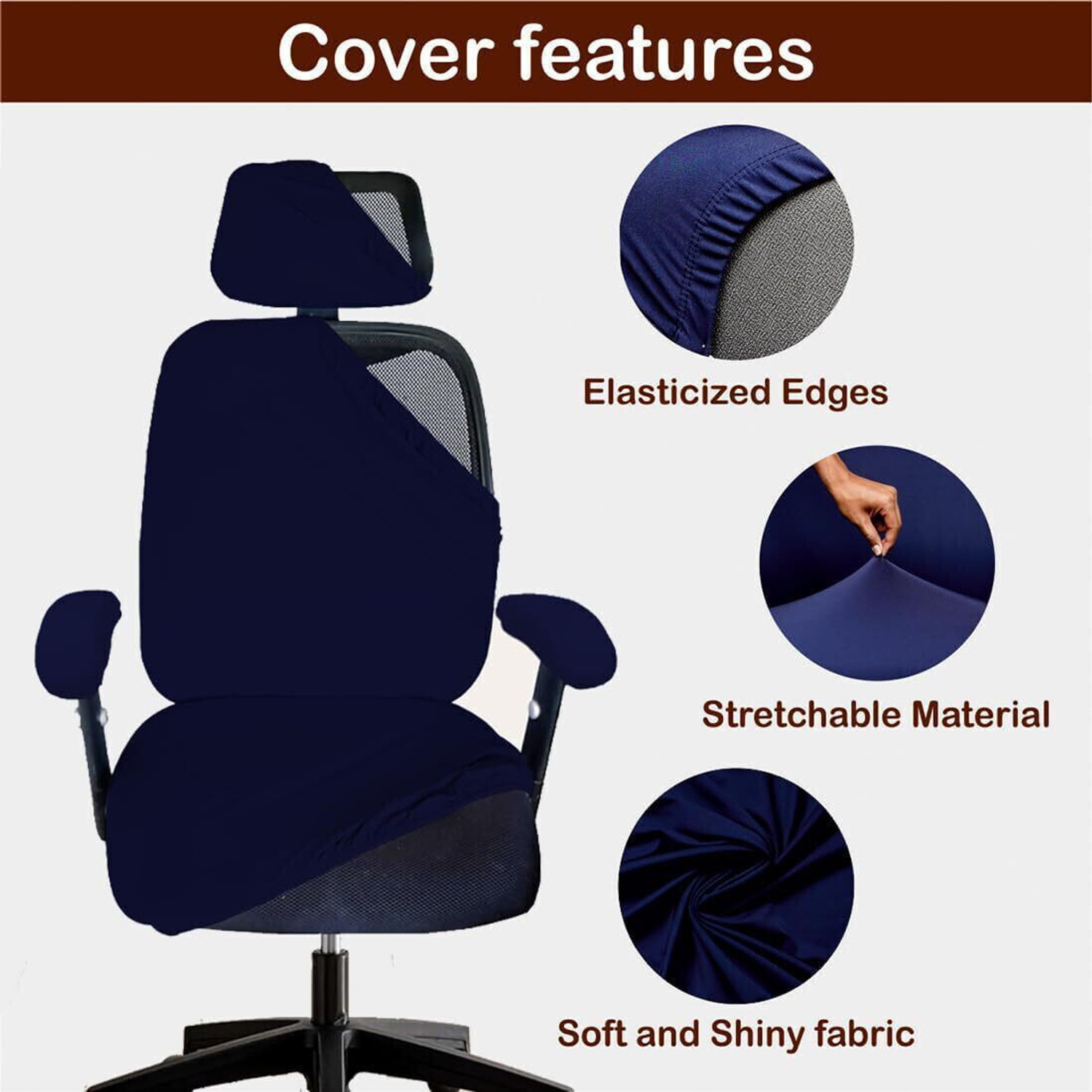 Image of Eleganta Polyester 1 Seater Chair Plain Cover