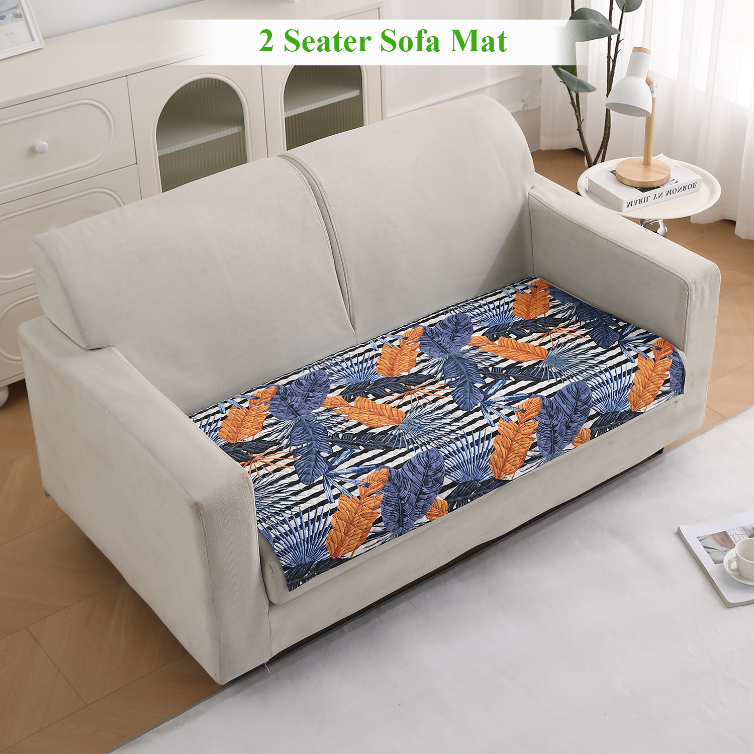 Image of HOKiPO Velvet 2 Seater Sofa Floral Cover
