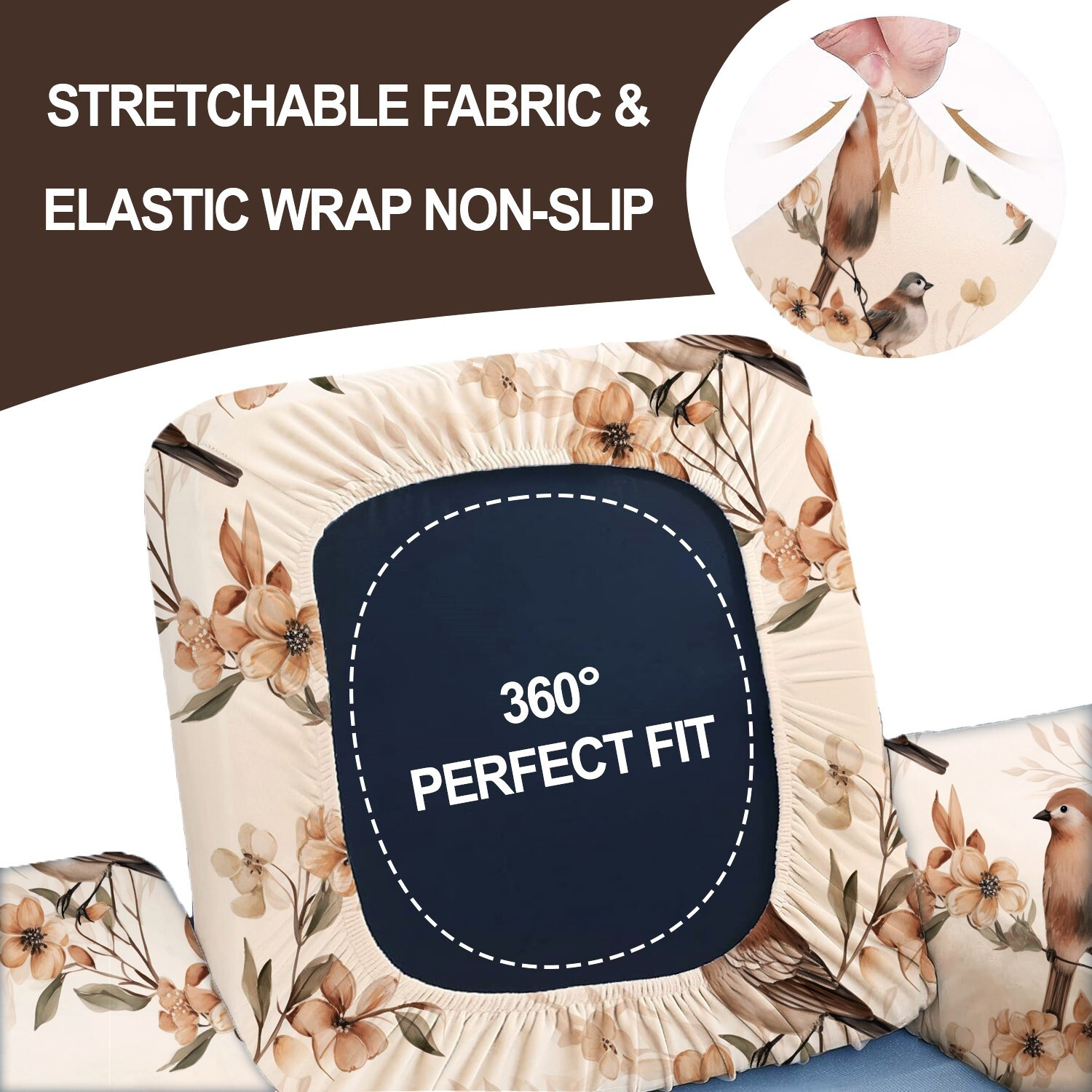 Image of DECORIAN Velvet 2 Seater Sofa Animal Cover