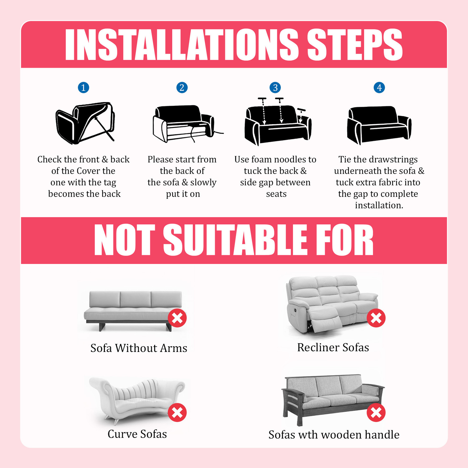Image of furshine Polyester 3+1+1 Seater Sofa Plain Cover (Pack of 1 Beige)