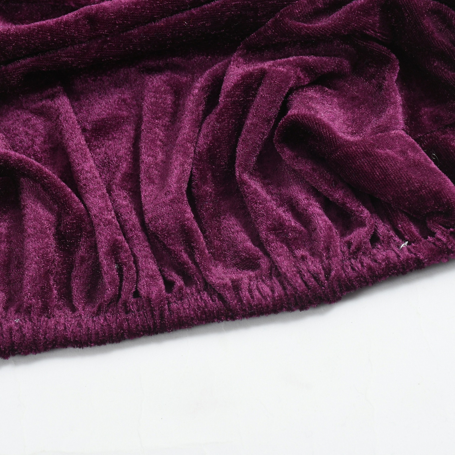 Image of PRABHNOOR Velvet 3+1+1 Seater Sofa Plain Cover