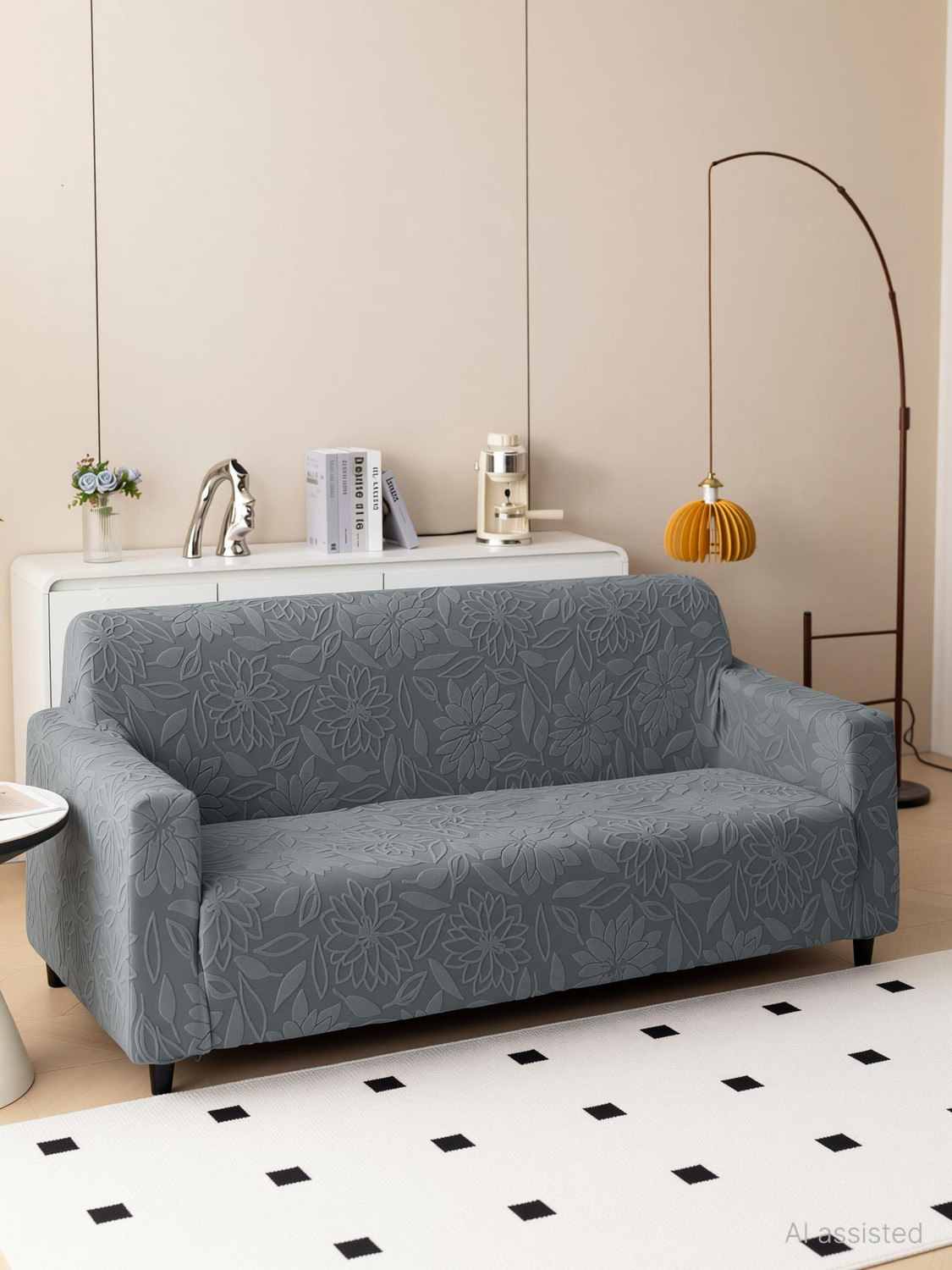 Image of Magical Jacquard 3 Seater Sofa Floral Cover