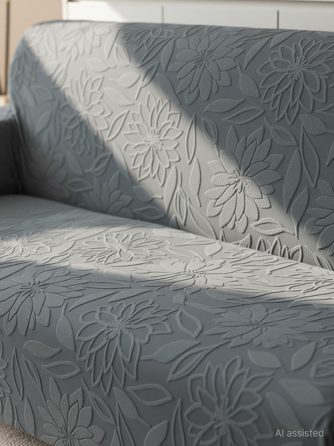 Image of Magical Jacquard 3 Seater Sofa Floral Cover