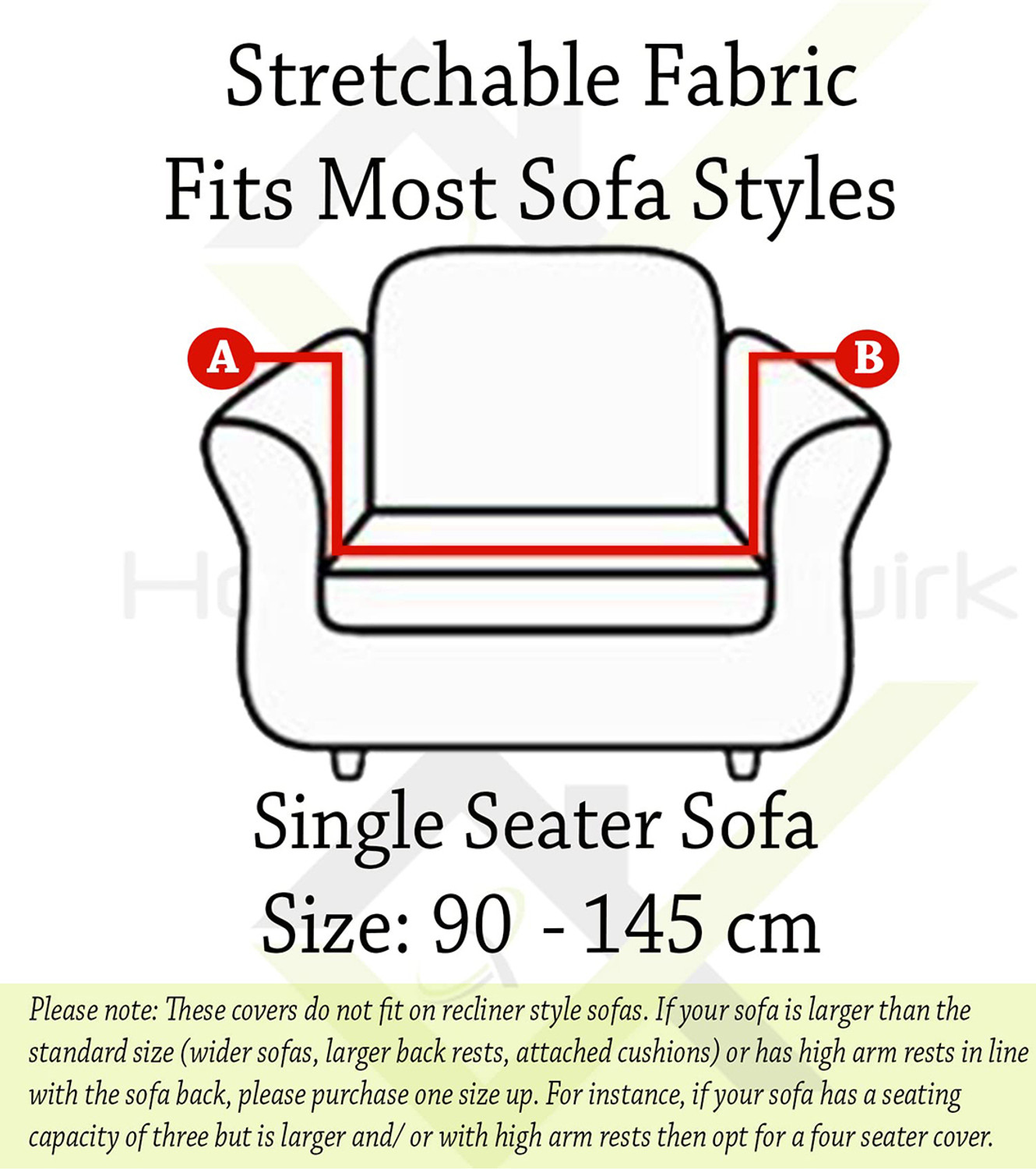Image of Magic Cover Polyester 1 Seater Sofa Embroidered Cover