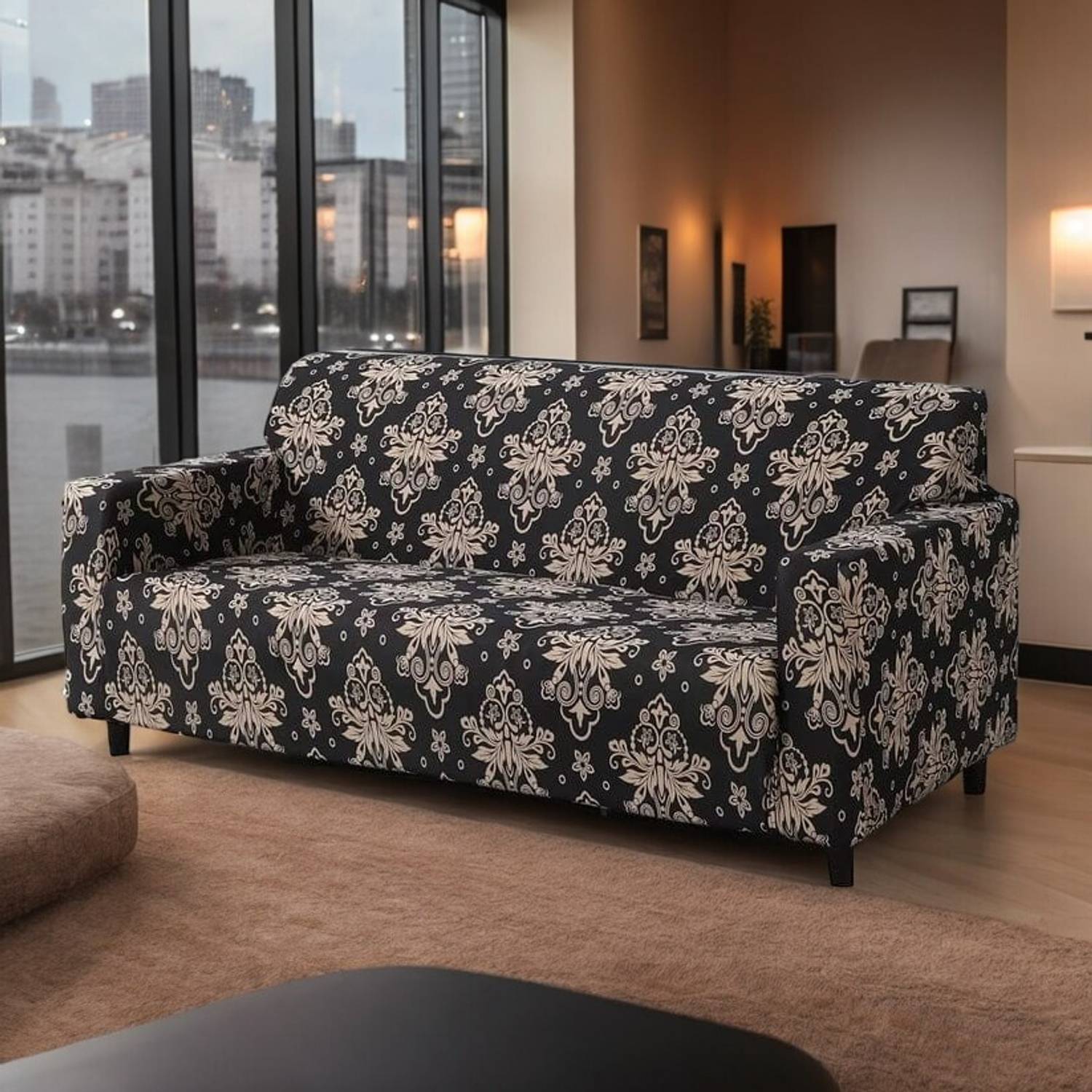 ADstore Polyester 3 Seater Sofa Geometric Cover