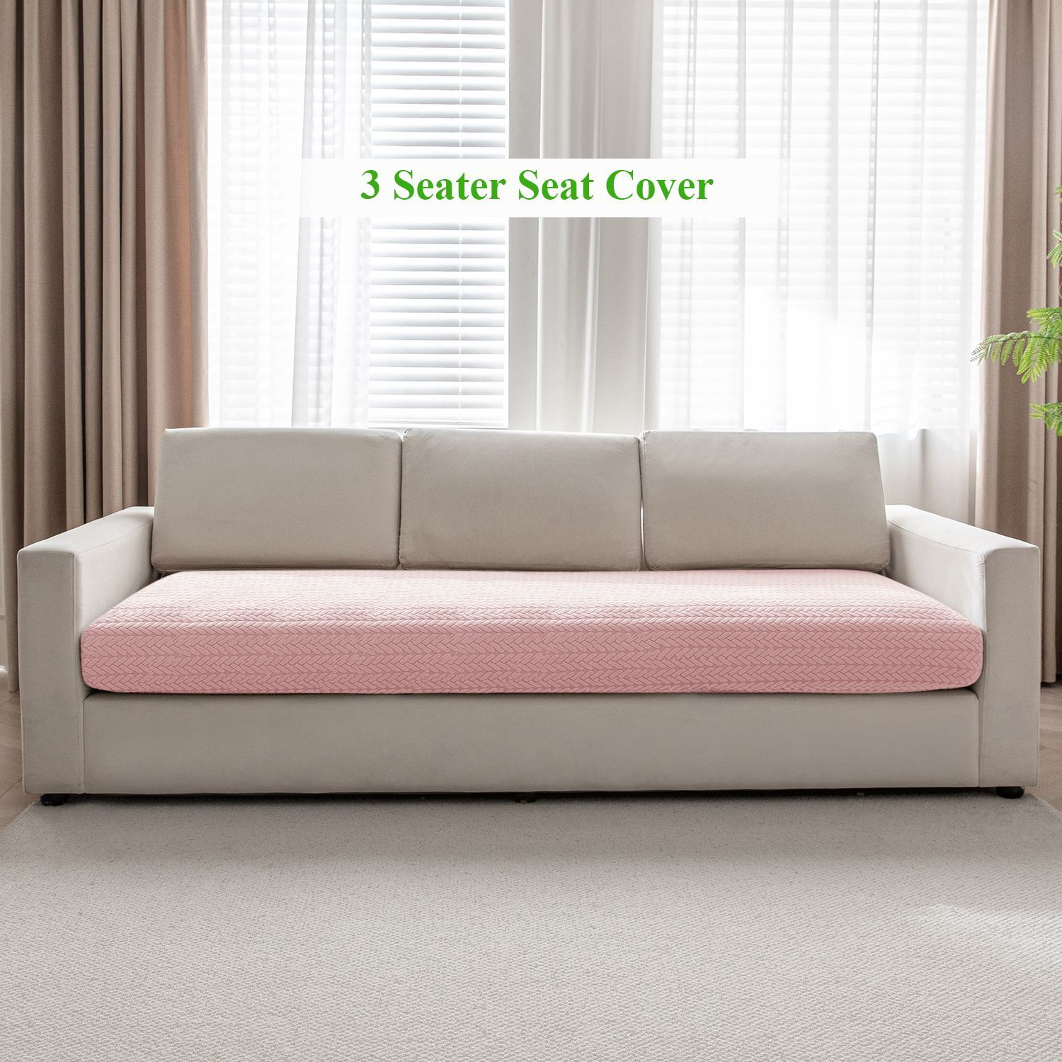 Image of HOKiPO Jacquard 3 Seater Sofa Geometric Cover