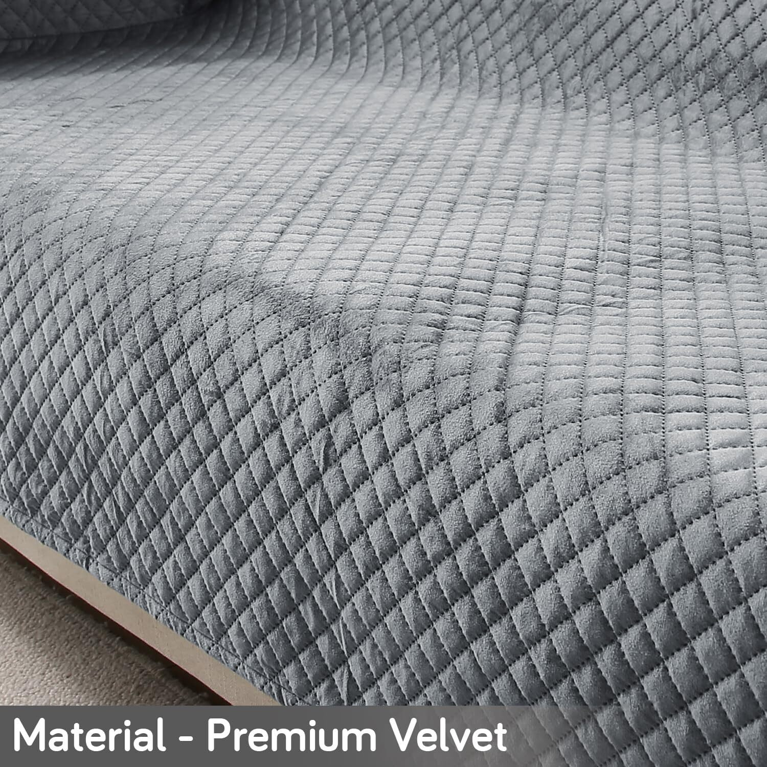 Image of HOKiPO Velvet 3 Seater Sofa Geometric Cover