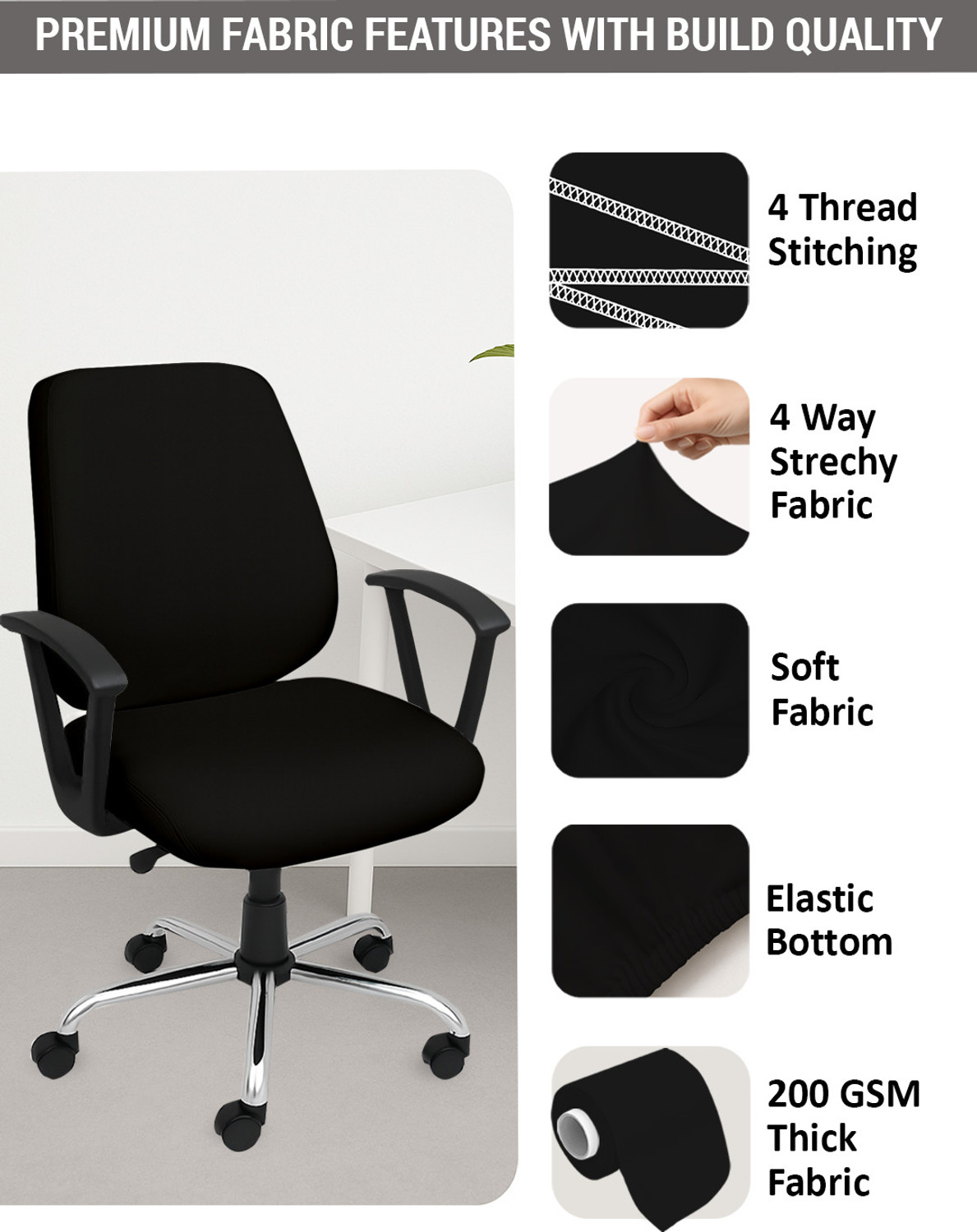 Image of LAZI Polycotton 1 Seater Chair Plain Cover
