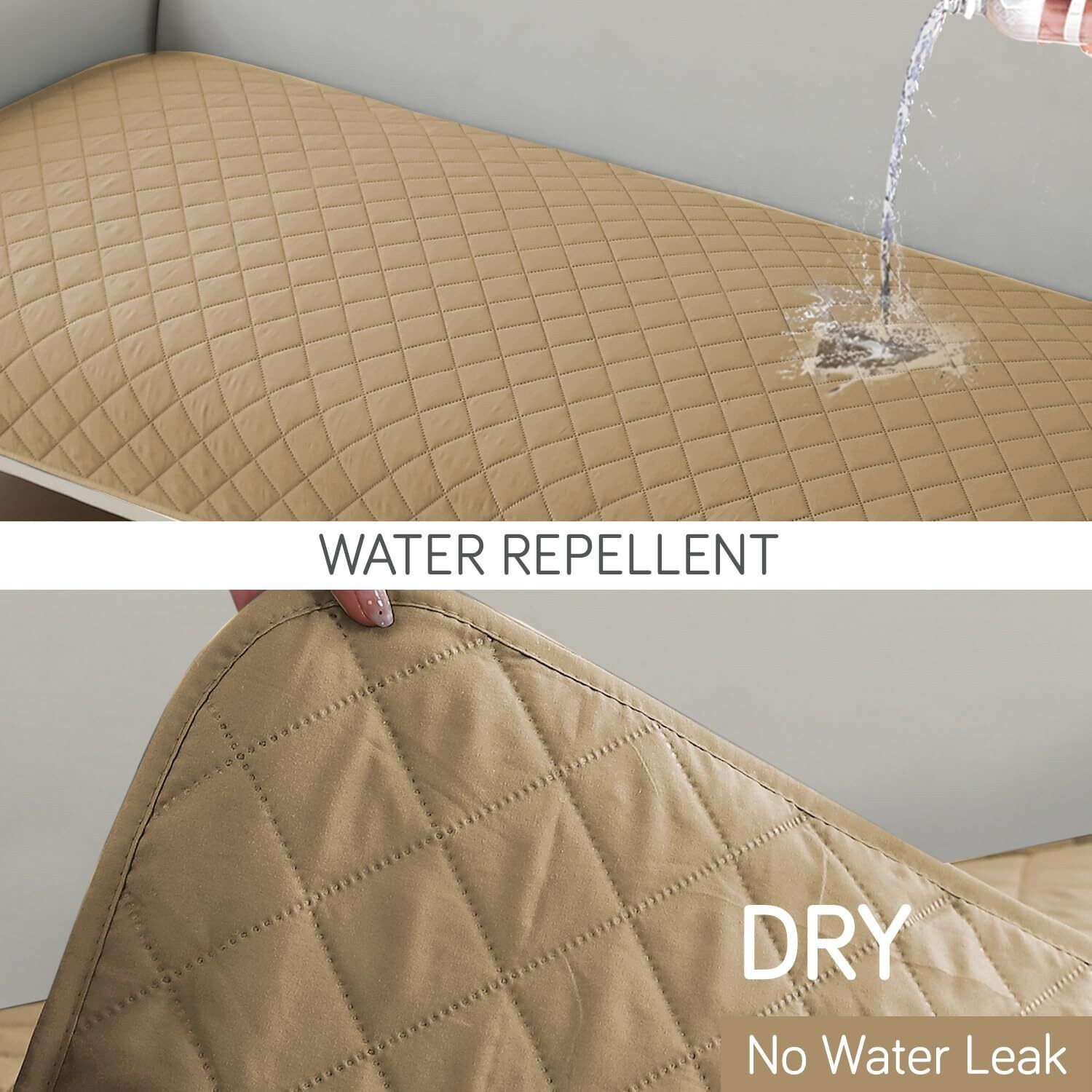 Image of HOKiPO Polyester 3 Seater Sofa Plain Cover