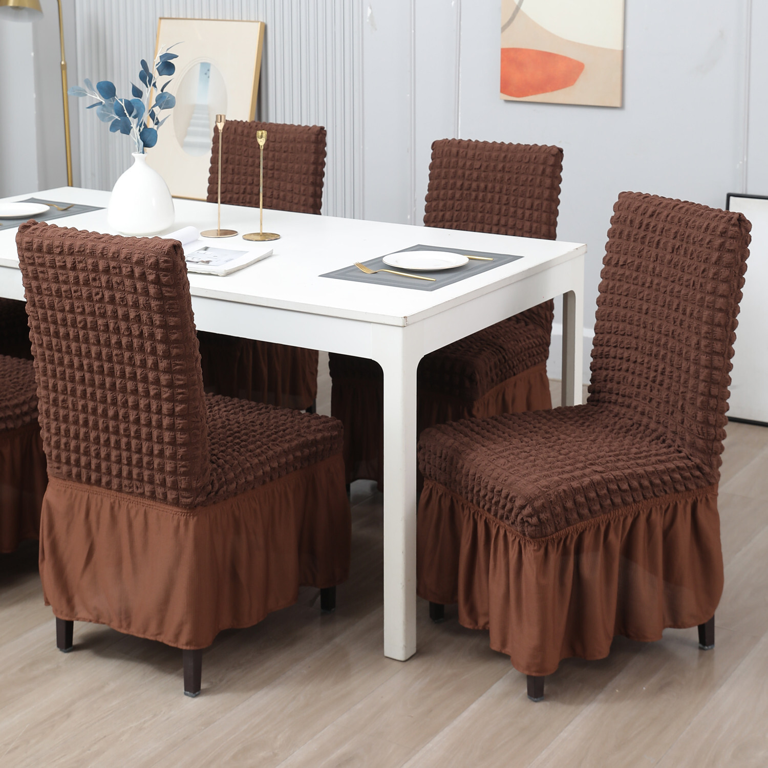 Image of HOKiPO Polyester 1 Seater Chair Plain Cover