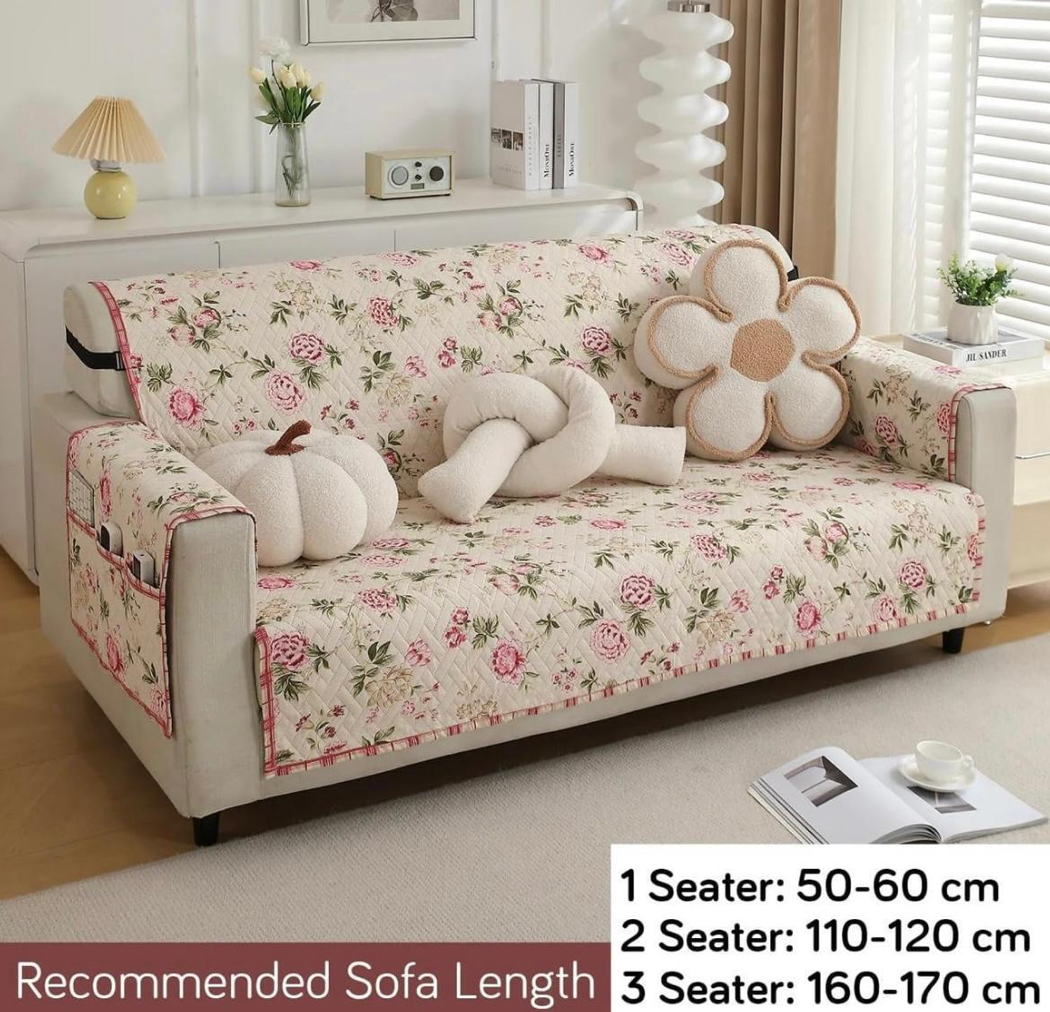 Image of black spade Polyester 2 Seater Sofa Geometric Cover