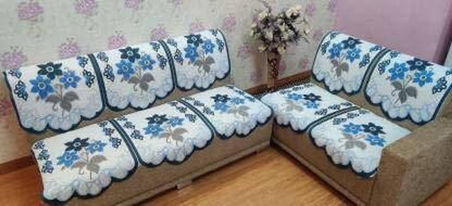 Bigger fish Cotton 3+2 Seater Sofa Floral Cover