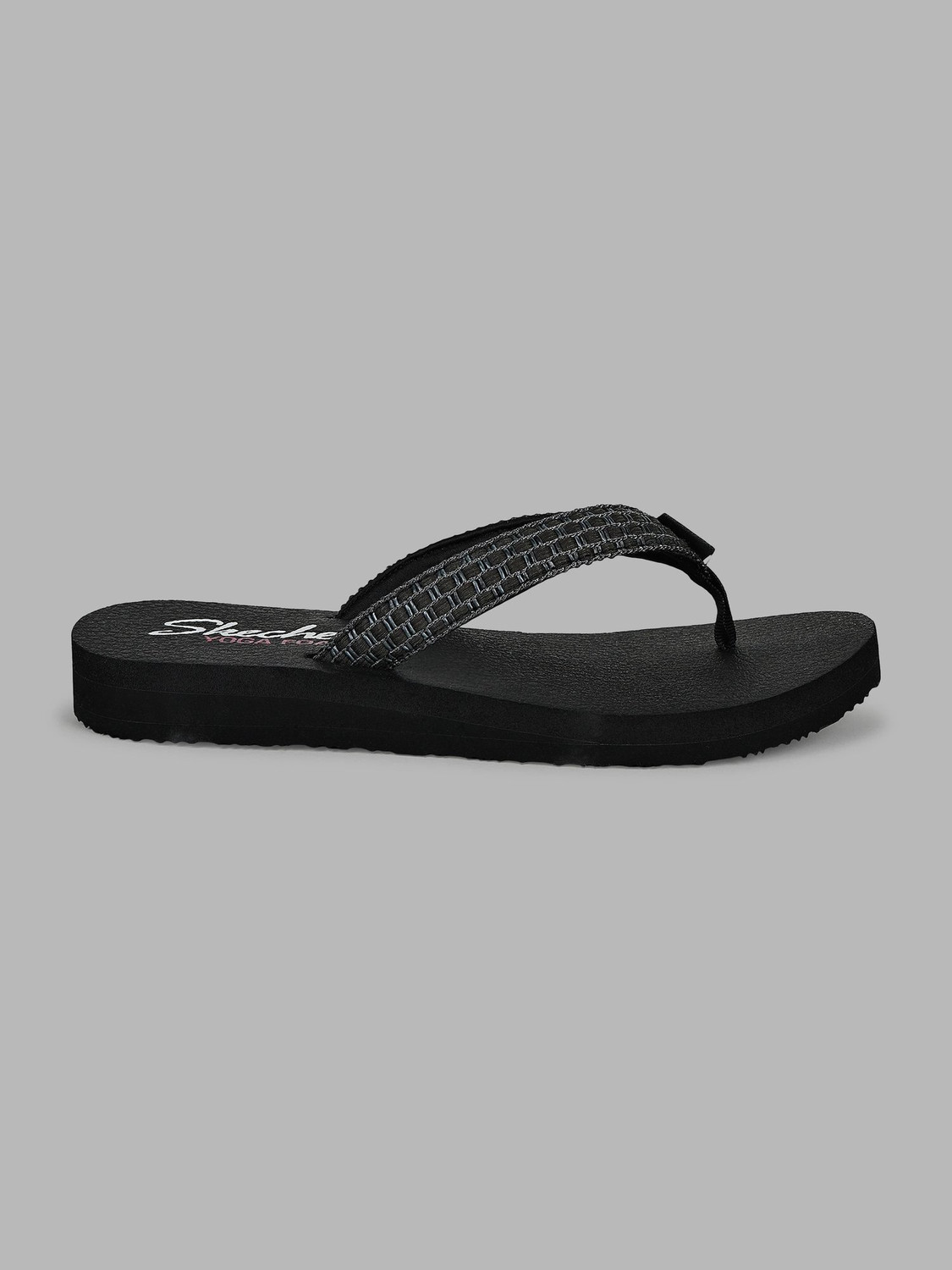 Image of Skechers MEDITATION Women Flip Flops (Black, 7)