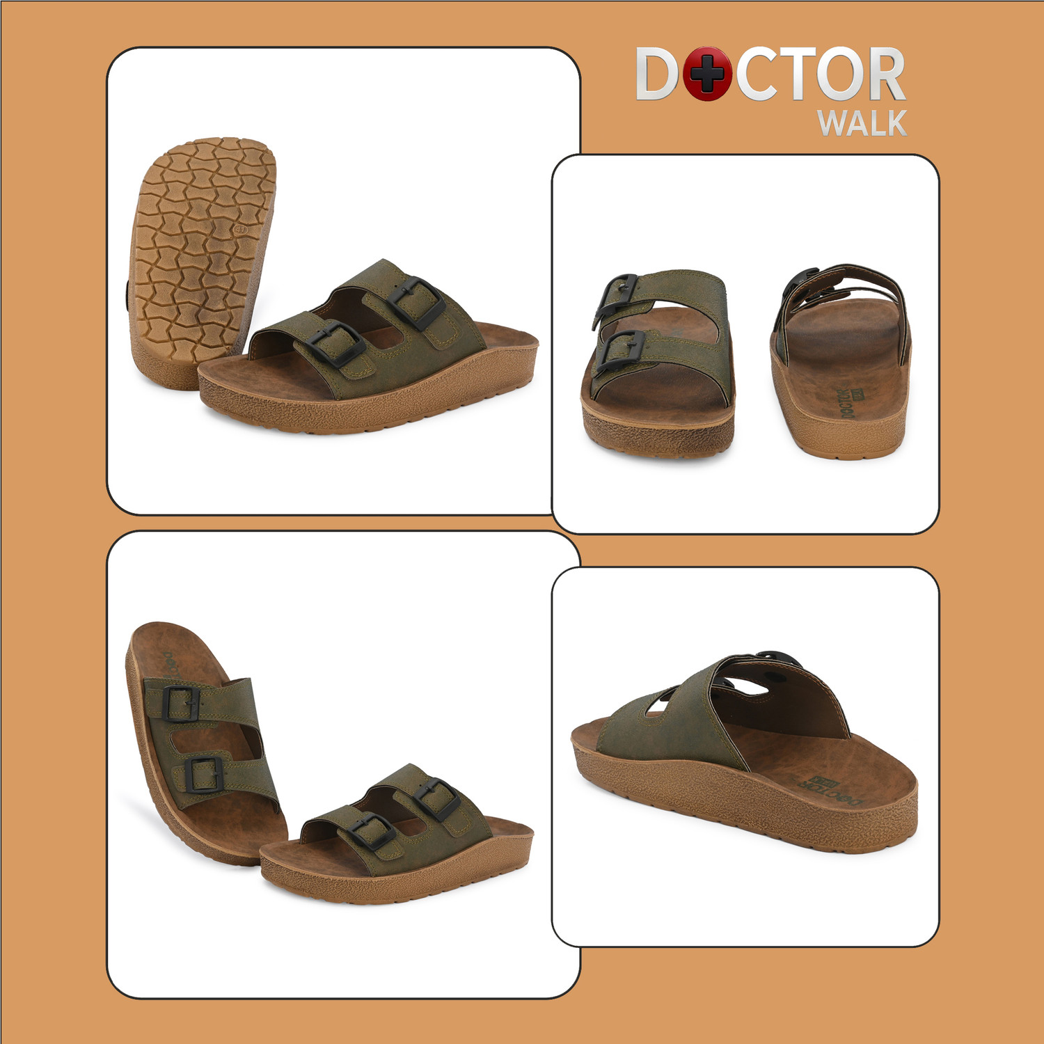 Image of DOCTOR WALK Men Super Soft|Orthopedic|Lightweight|Antiskid|Premium|Slippers