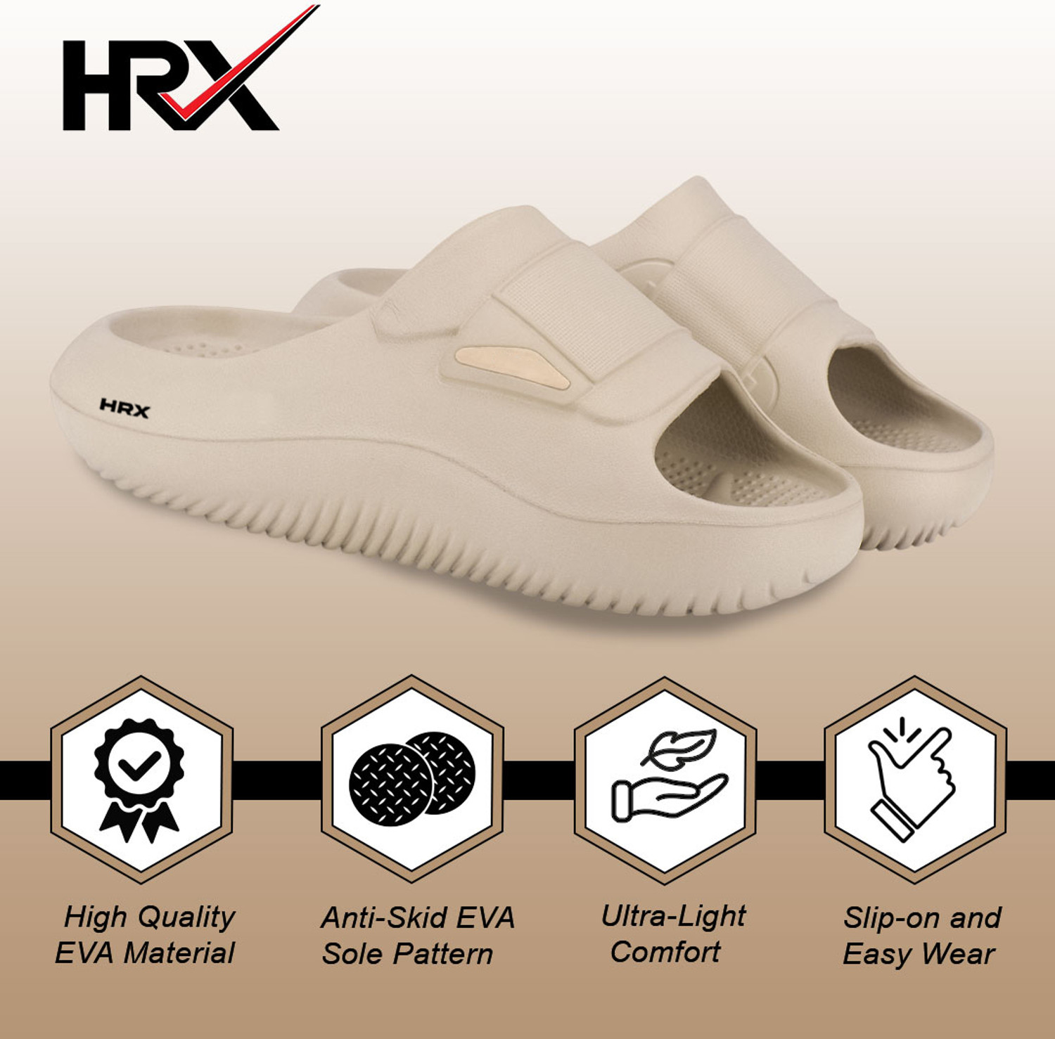 Image of HRX by Hrithik Roshan Men Flip Flops