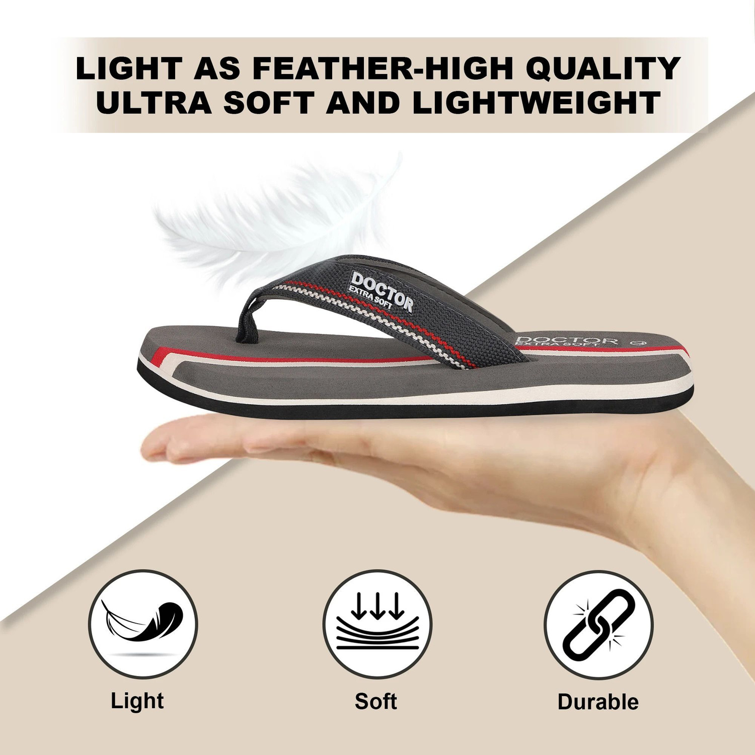 Image of DOCTOR EXTRA SOFT Men House Slipper| Lightweight Durable | Super Soft Comfortable for Men's D-33 Slippers