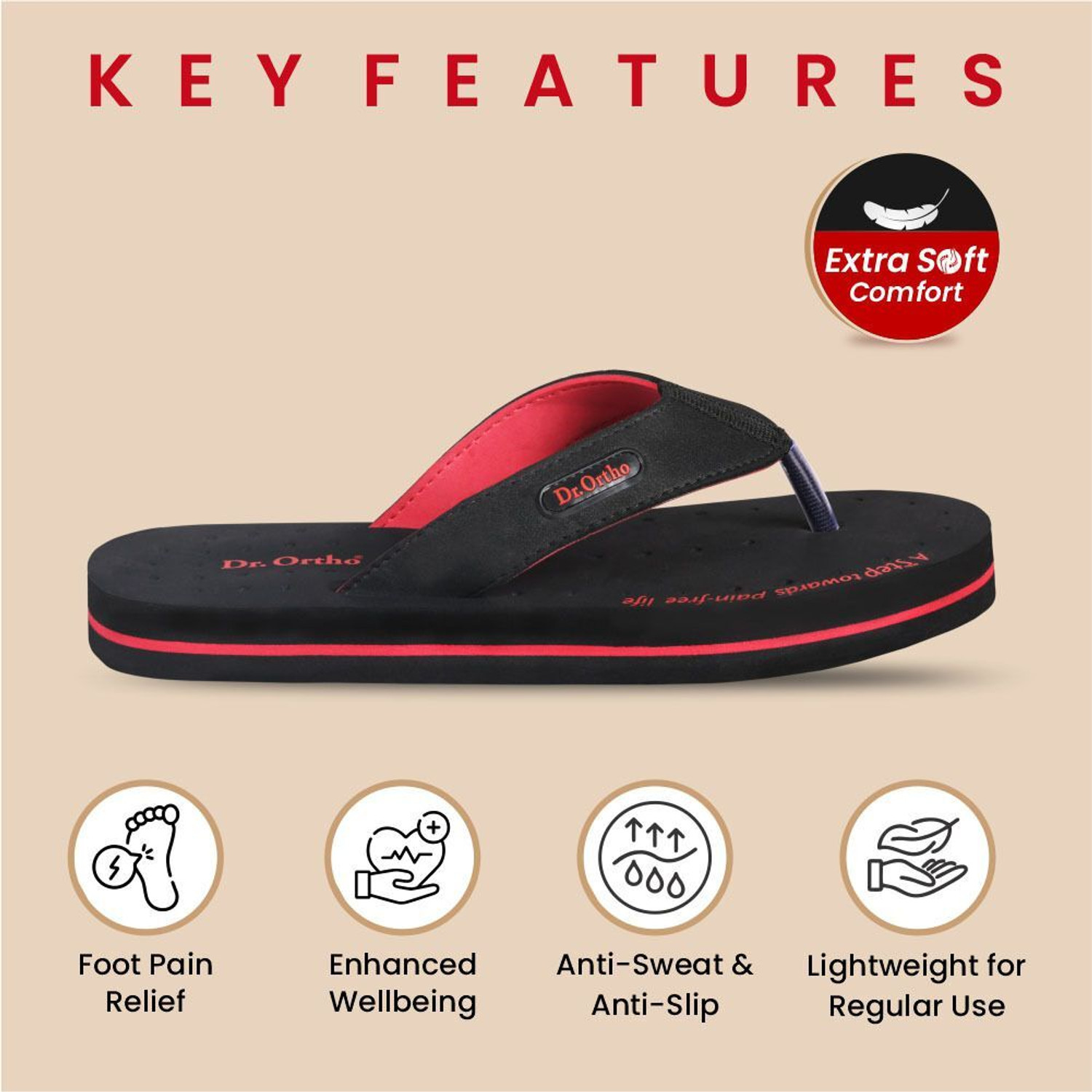 Image of Dr. Ortho Men Extra soft Slippers
