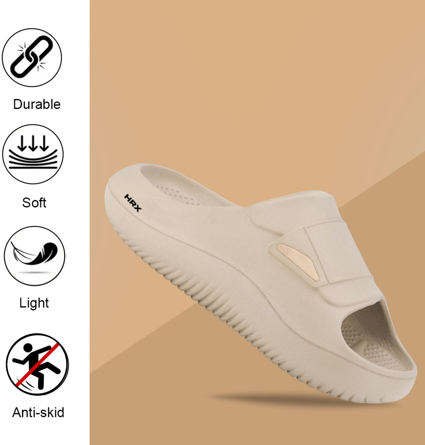 Image of HRX by Hrithik Roshan Men Flip Flops