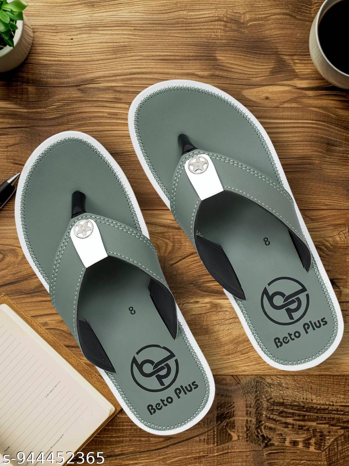 Beto Plus Men Flip Flops Green - Image 2