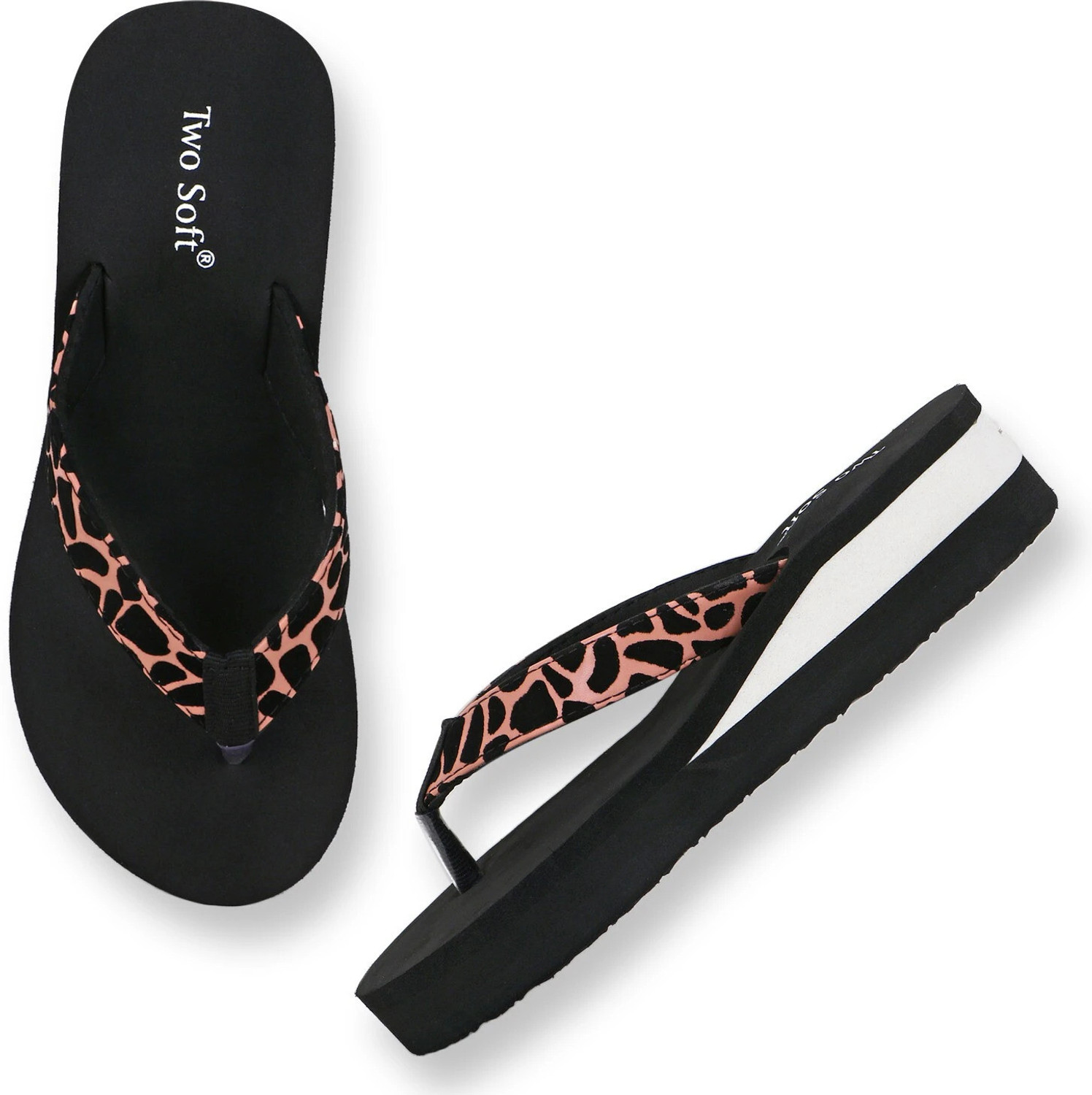 Image of TWO SOFT Women Combo Pack Of 2 Stylish Casual Light & Soft Comfortable Daily Wear Slippers