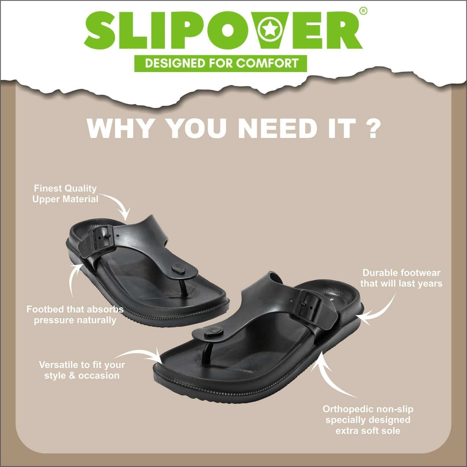 Image of slipover Men Soft Trending Comfortable Chappal Lightweight Casual Slippers for Daily Wear Flip Flops