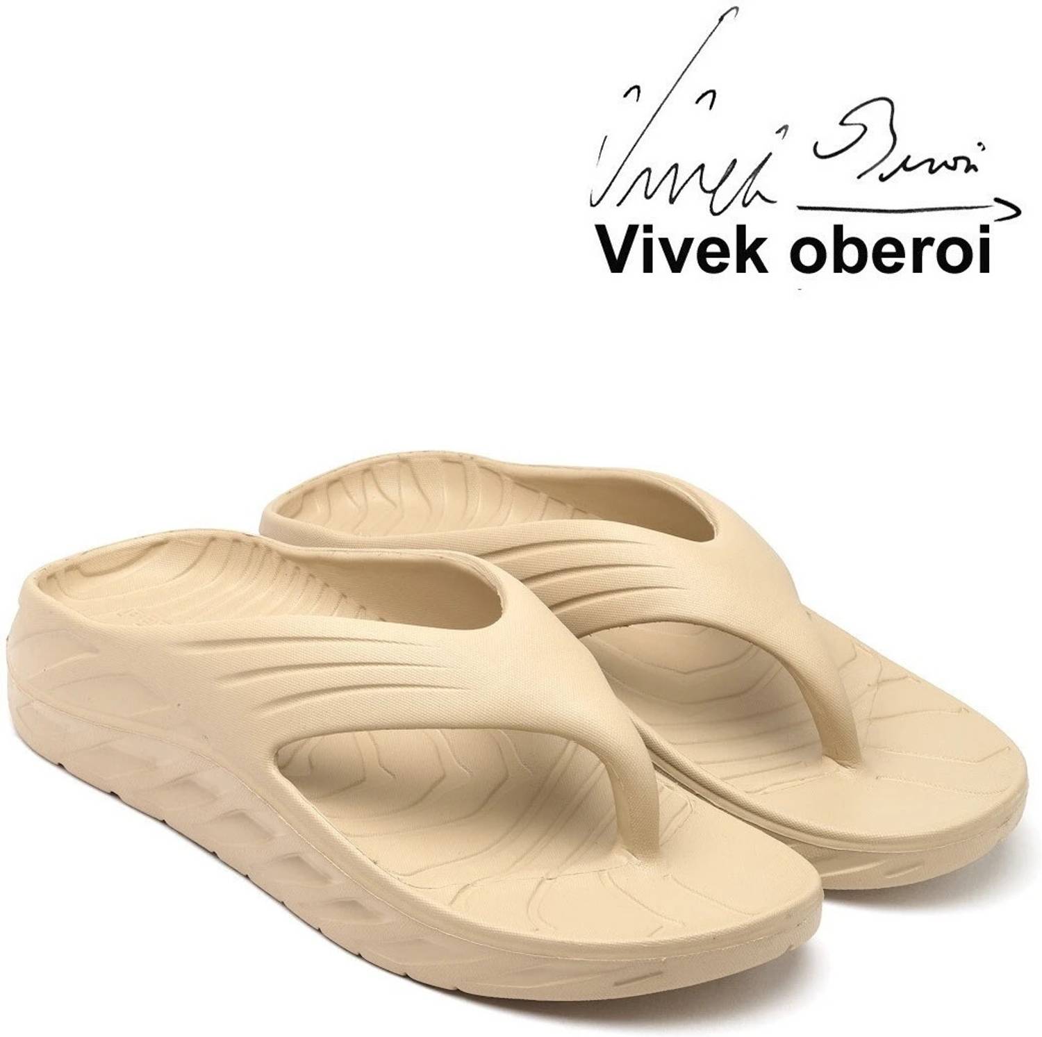 BERSACHE Men Beige Flip Flops - Image 3