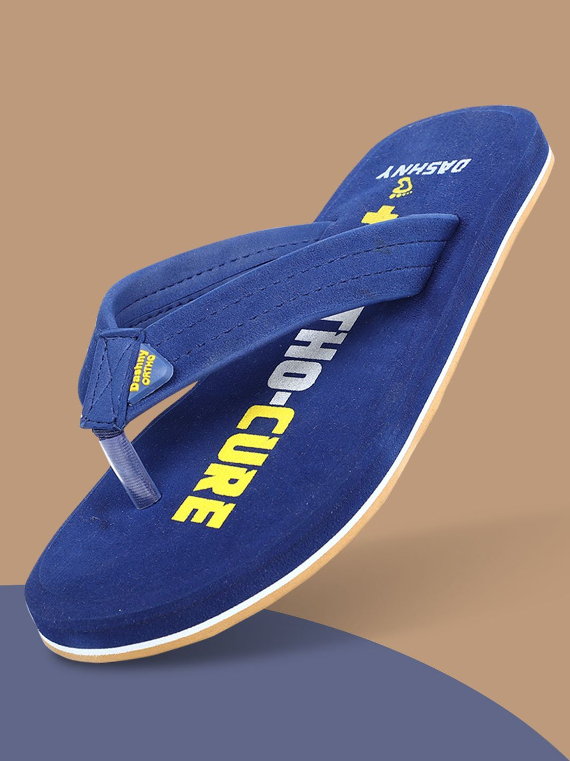 Image of DASHNY Men Ortho-Cure Orthopedic Soft Cushioned Slippers for Men (Sizes 6-12) Flip Flops