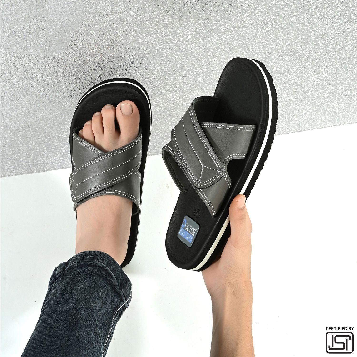 Image of DOCTOR FEEL SOFT Men Men Orthopedic Slippers | All Day Comfort Support Slippers