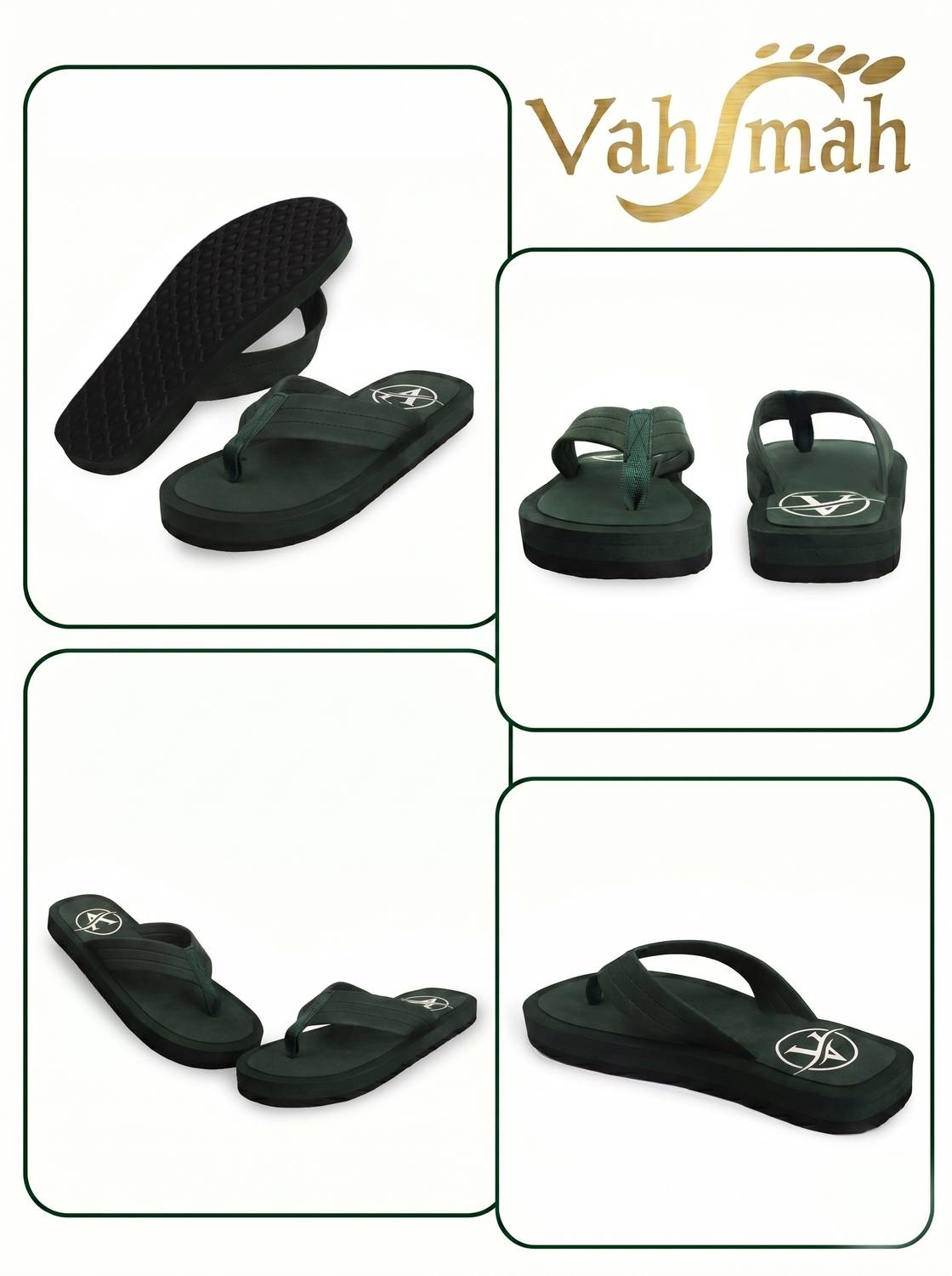 VAHMAH Men Green Flip Flops - Image 5
