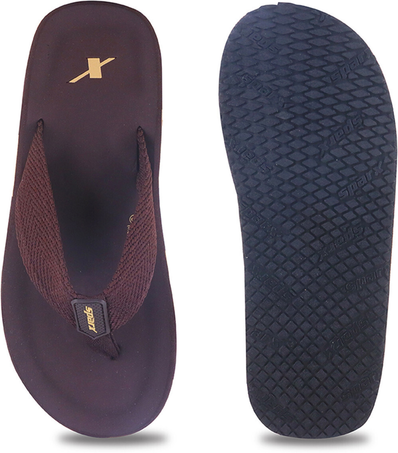Image of Sparx Men Flip Flops (Brown, Brown, 7)