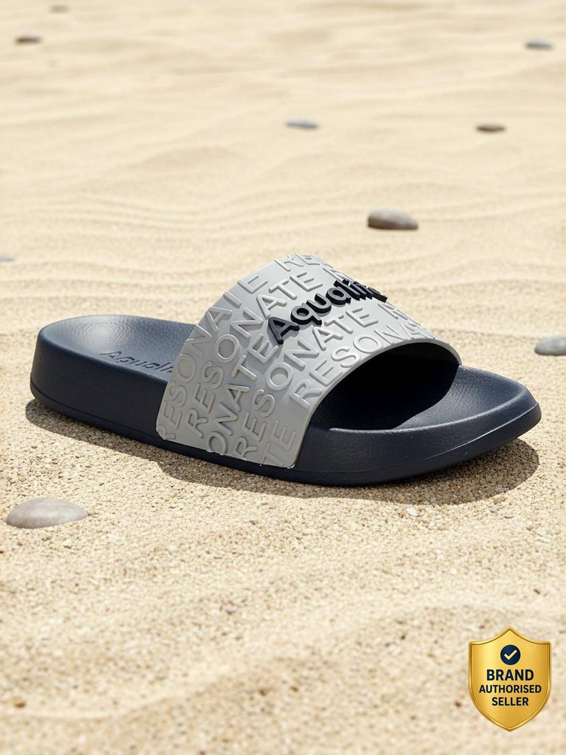 Aqualite Men Gray Slides - Image 1
