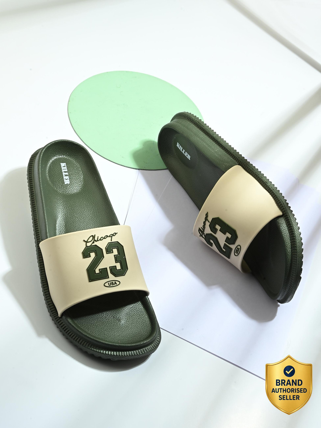 Image of KILLER Men Soft Comfortable Chappal Casual Lightweight Men Slippers for Daily Wear Slides