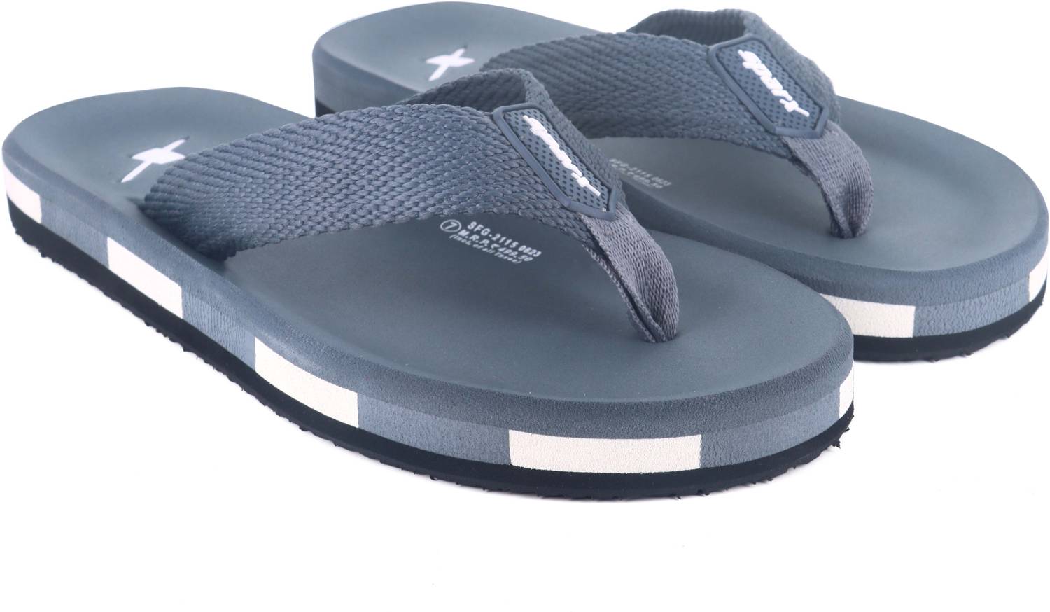 Sparx Men Gray Flip Flops - Image 2