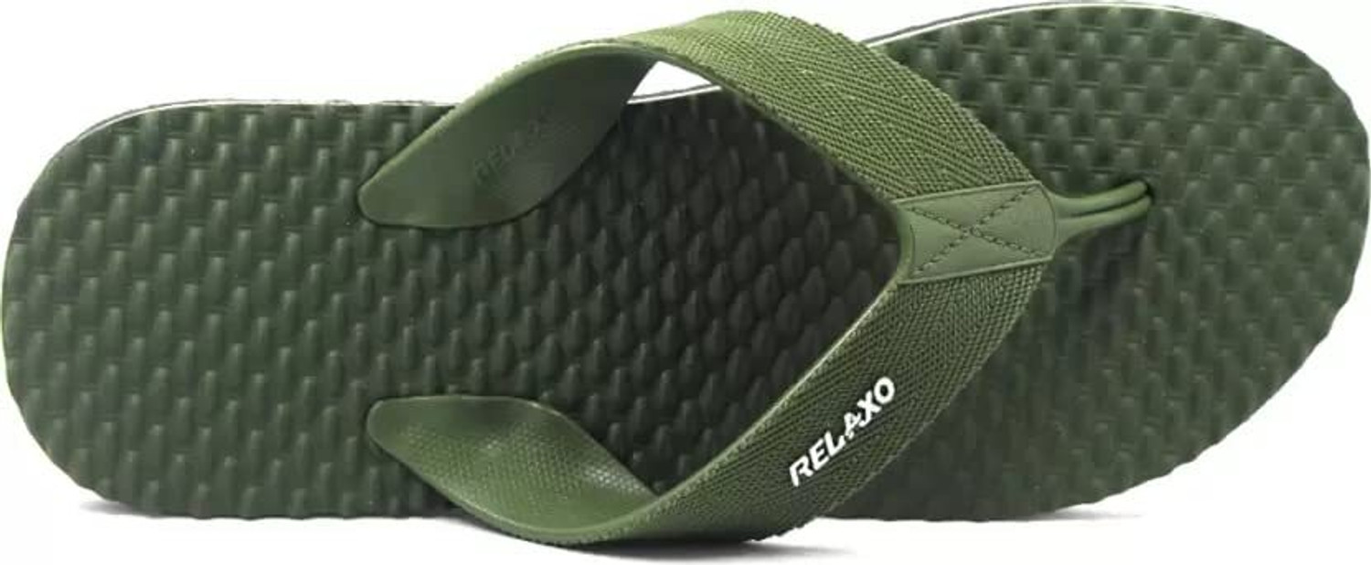 Image of Relaxo Men Slippers (Olive, 6)