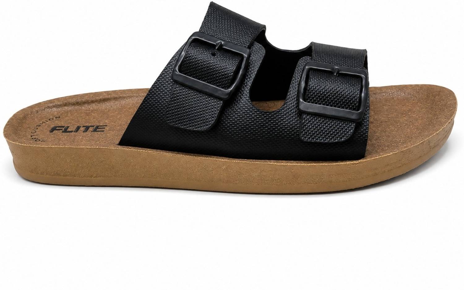 FLITE Men Black Flip Flops - Image 3