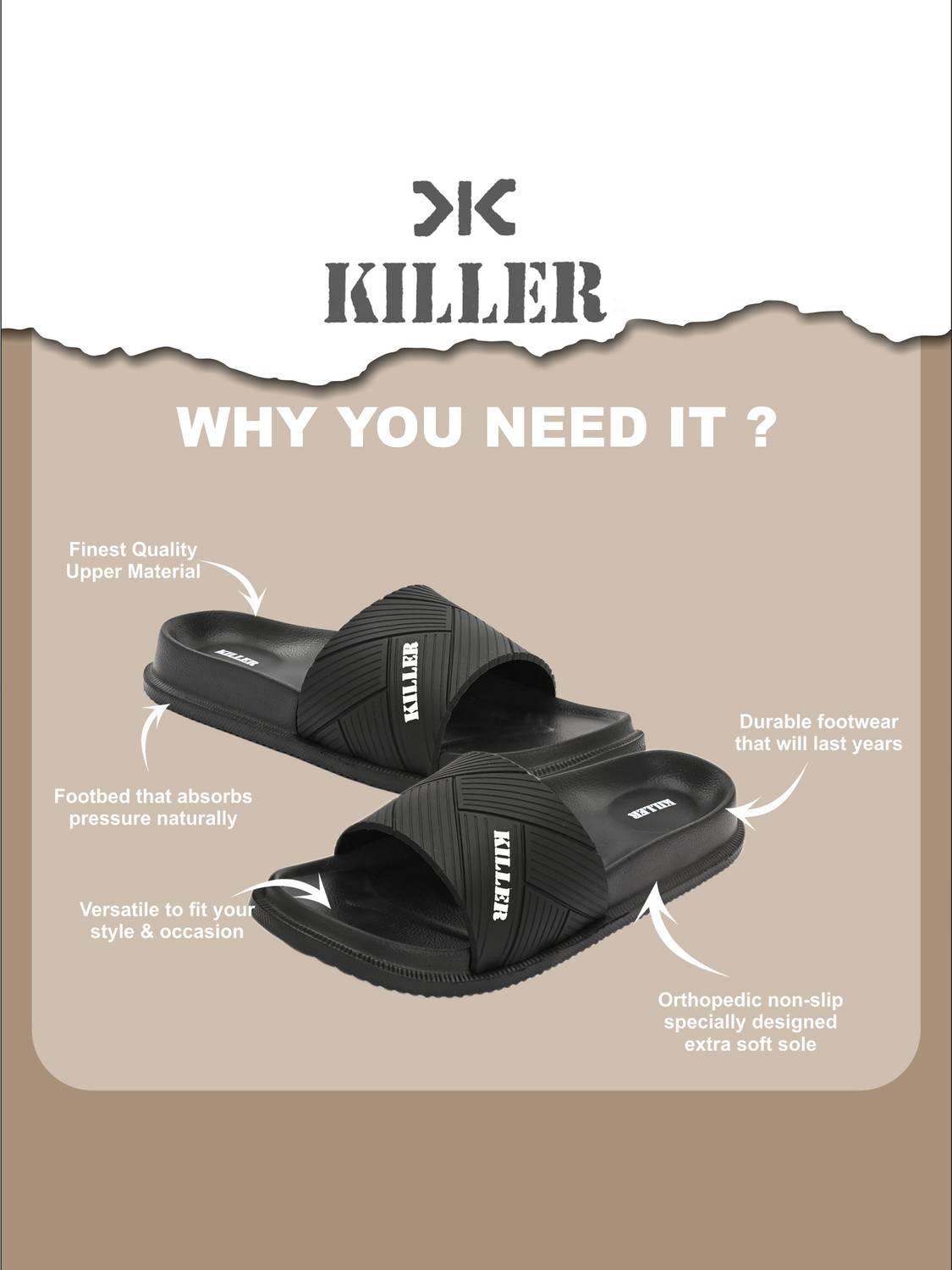 KILLER Men Soft Comfortable Slippers - Image 4