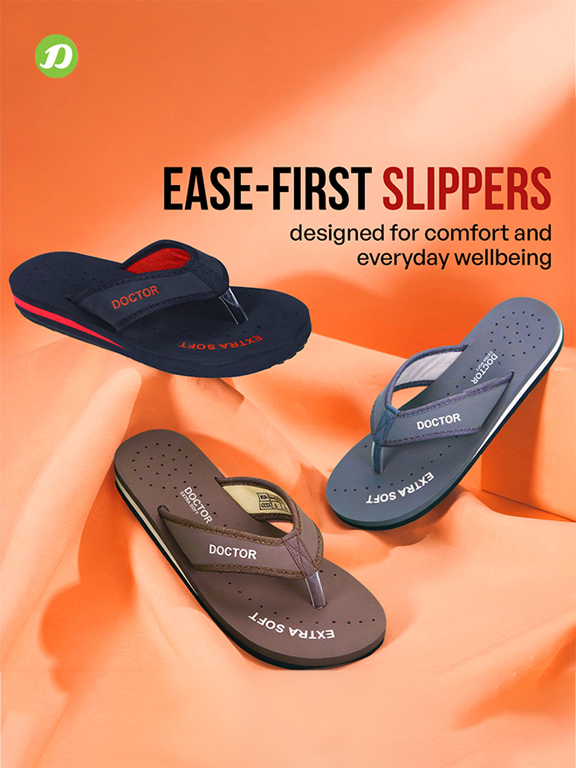 Image of DOCTOR EXTRA SOFT Women Doctor Slippers for Women Orthopedic Diabetic Pregnancy Dr Chappals & House D-22 Slippers