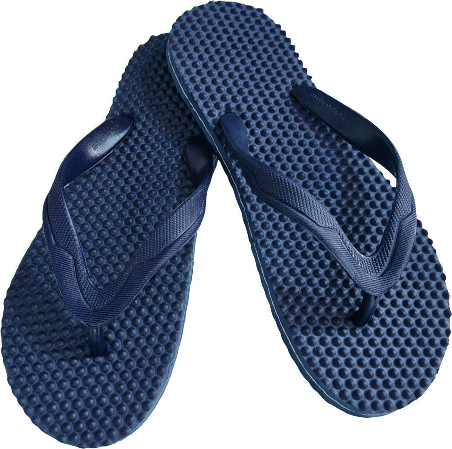 Image of BreeZy Men Men Health Massager Flip Flops Combo Pack of 2 Rubber Strap Daily Wear Slippers Slippers