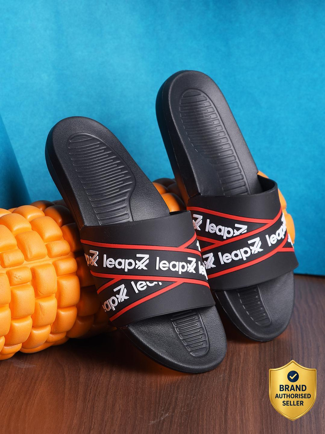 LIBERTY Men leap7x by otto black slippers Slides