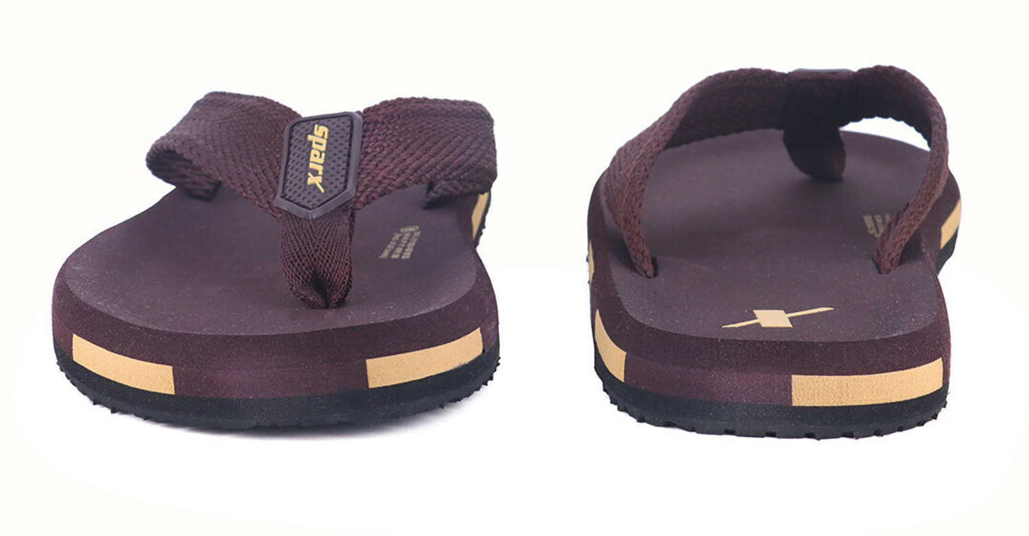 Image of Sparx Men Flip Flops (Brown, Brown, 7)