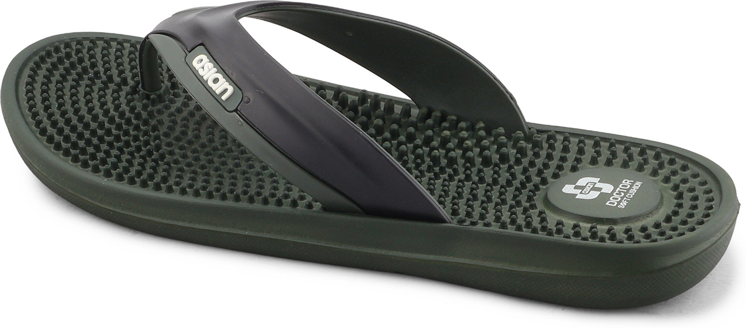 Image of asian Men Flip Flops (Olive, Black, 6)