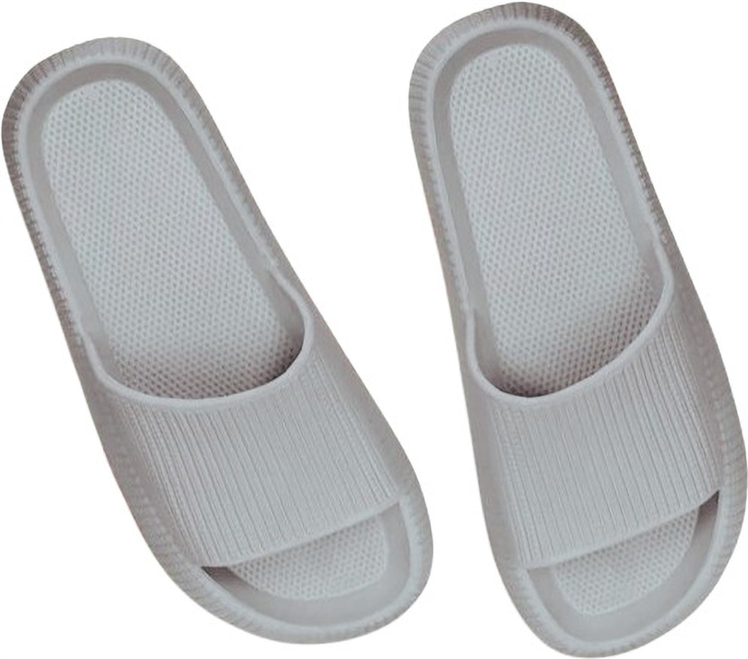 Image of Fuliva Men Slides (White, Grey, 7)