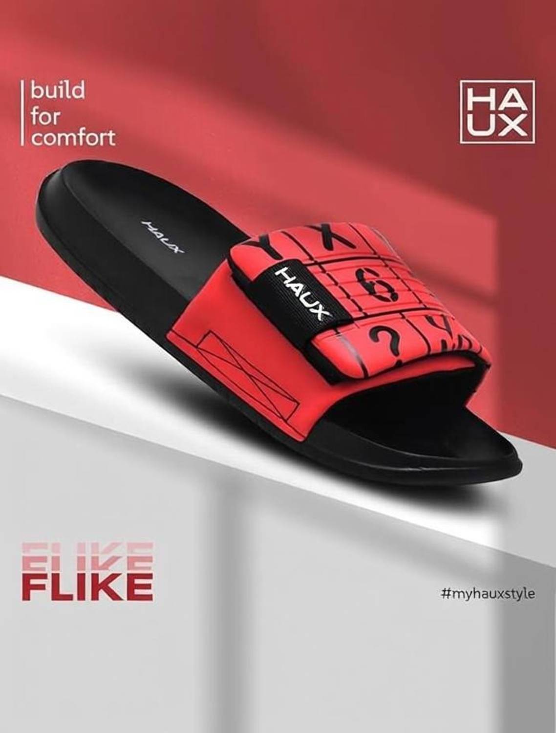 Haux Men Red Flip Flops - Image 1