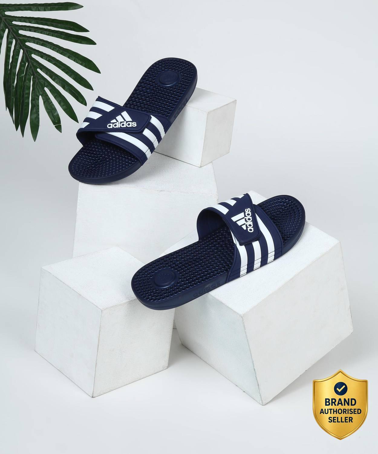 Adidas Men ADISSAGE Flip Flops Blue - Image 1