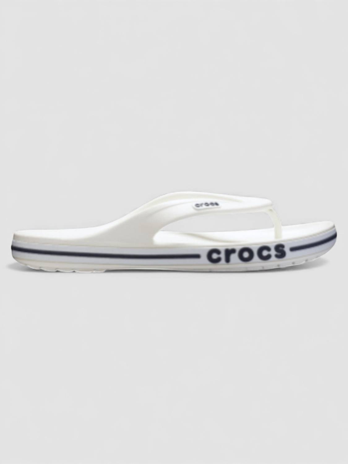 CROCS Unisex Bayaband Flip Flops White - Image 2