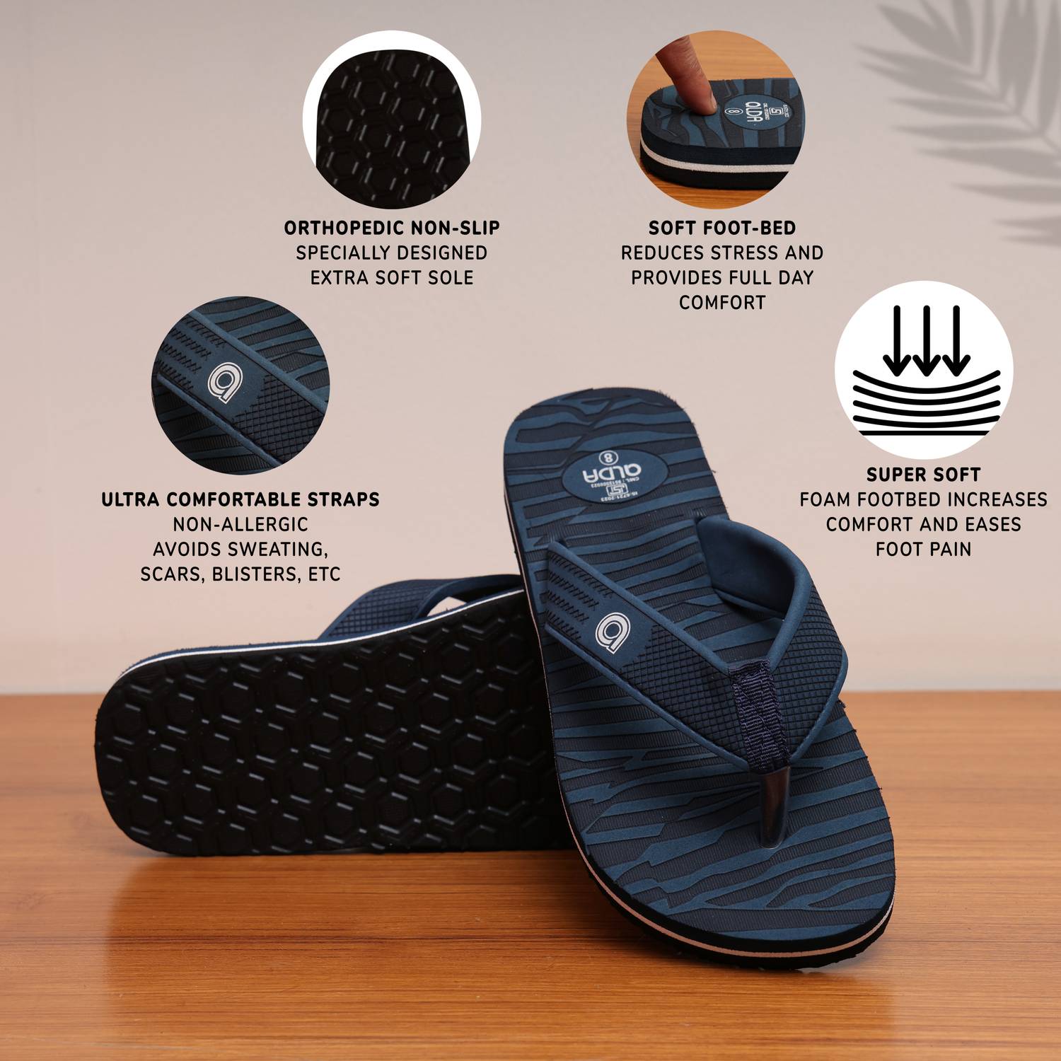 Alda Men Newly Launch|Orthopedic|Soft Footbed|Lightweight Feel|Anti-Slip|Comfortable Slippers