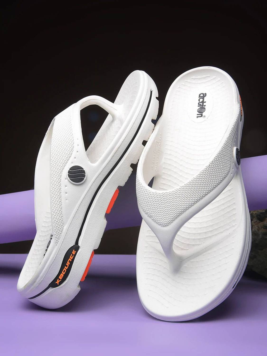 action Men ONTM-35 White Flip Flops - Image 1