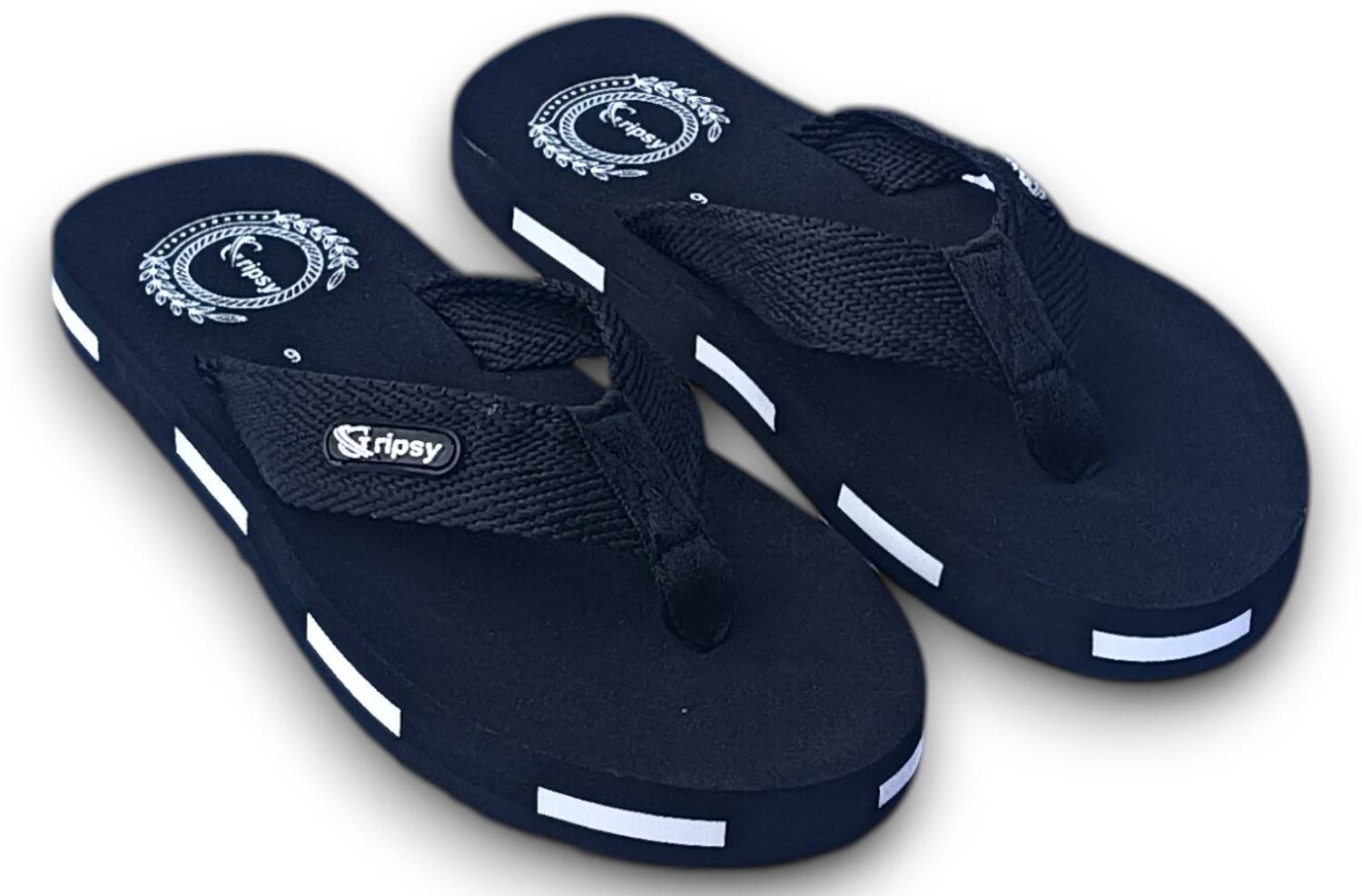 Gripsy Men Flip Flops - Black - Image 2